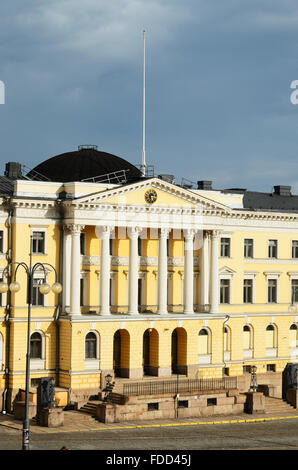 Palazzo del Governo. La Piazza del Senato. Helsinki. Finlandia Foto Stock