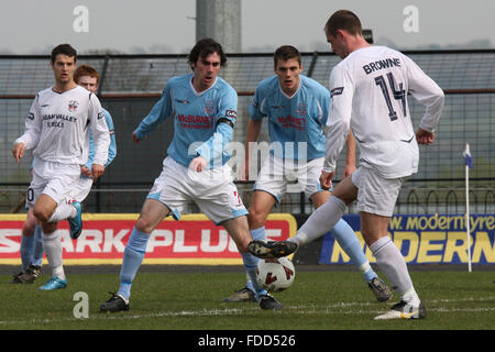 24 Aprile 2010 - Carling Premiership (Irish League) - Ballymena Regno v Lisburn Distillery Foto Stock