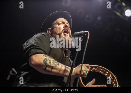 Detroit, Michigan, Stati Uniti d'America. 29 gen, 2016. NATHANIEL RATELIFF e i sudori notturni kick off loro 2016 World Tour nella parte anteriore di un sold out folla al Fillmore. Credito: Marc Nader/ZUMA filo/Alamy Live News Foto Stock