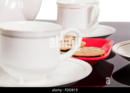 Colazione tè e biscotti nessuno Foto Stock