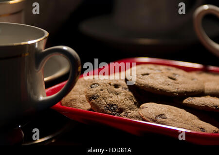 Colazione tè e biscotti nessuno Foto Stock