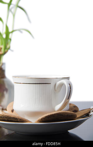 Home colazione tè e biscotti nessuno Foto Stock