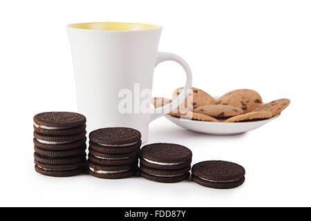 Colazione tè e biscotti nessuno Foto Stock