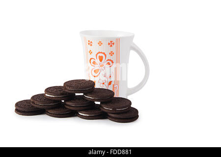 Colazione tè e biscotti nessuno Foto Stock