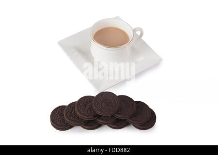 Colazione tè e biscotti nessuno Foto Stock