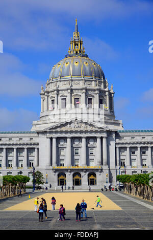 San Francisco CA Municipio California Beaux Art Foto Stock