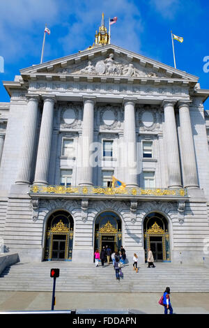 San Francisco CA Municipio California Beaux Art Foto Stock