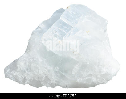 Le riprese in modalità macro della collezione di roccia naturale - cristallino bianco magnesite pietra minerale isolato su sfondo bianco Foto Stock