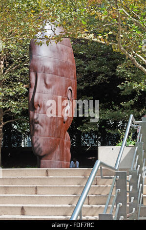 Chicago, Illinois, Stati Uniti d'America: scultura 1004 ritratti dell'artista spagnolo Jaume da Plensa a al Millennium Park Foto Stock