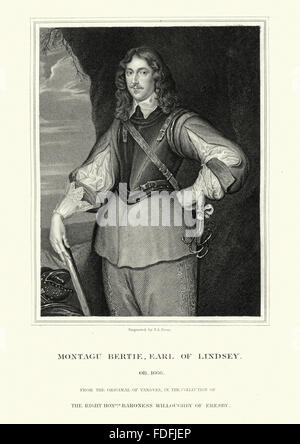 Montagu Bertie, 2° Conte di Lindsey, un soldato inglese, cortigiano e uomo politico. Egli ha combattuto in monarchici esercito in inglese Foto Stock