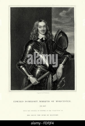 Edward Somerset, 2a Marchese di Worcester, in stile eterno Herbert del Raglan dal 1628-1644, è stato un nobiluomo inglese coinvolto in ro Foto Stock