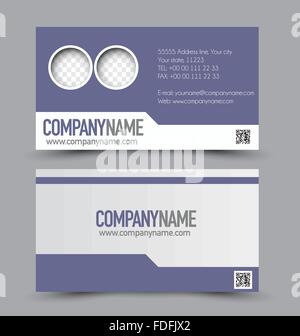 Business card design modello impostato per la società stile aziendale. Colore marrone. Illustrazione Vettoriale. Illustrazione Vettoriale
