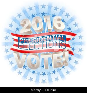 2016 elezioni presidenziali negli Stati Uniti. vettore Illustrazione Vettoriale