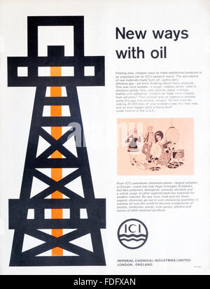 Anni sessanta annuncio rivista pubblicità per ICI. Foto Stock