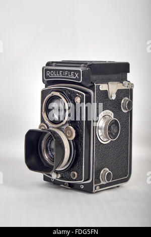 Videocamera. Vintage Rolleiflex TLR Classic formato medio. c. 1953 Foto Stock