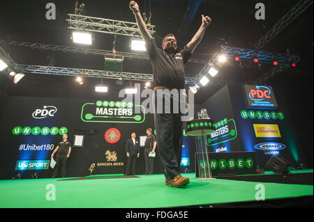 ArenaMK, Milton Keynes, Regno Unito. 31 gennaio, 2016. Unibet Masters Freccette campionato. Credito: Azione Sport Plus/Alamy Live News Foto Stock