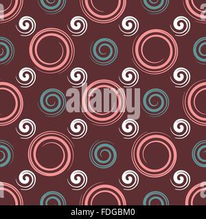 Seamless sfondo colorato con spirali Illustrazione Vettoriale