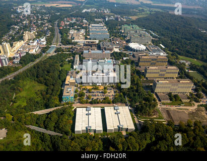 Vista aerea, strofinare, Università della Ruhr di Bochum su BioMedizinZentrum, Bochum, la zona della Ruhr, Renania settentrionale-Vestfalia, Germania, Europa,aereo Foto Stock