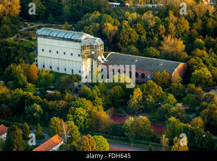 Vista aerea, Maxi Park con Maxi Elefante, parco pubblico, ex membro giardino mostra, ex Massimiliano colliery, Hamm, Foto Stock