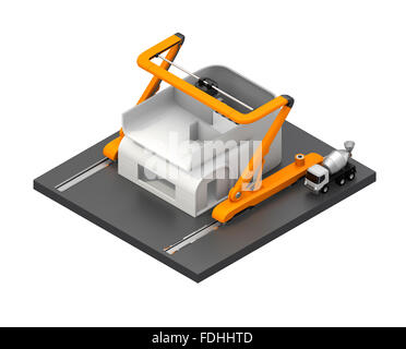 3D per applicazioni industriali di stampa della stampante casa isolata su sfondo bianco. Tracciato di ritaglio disponibili. Foto Stock