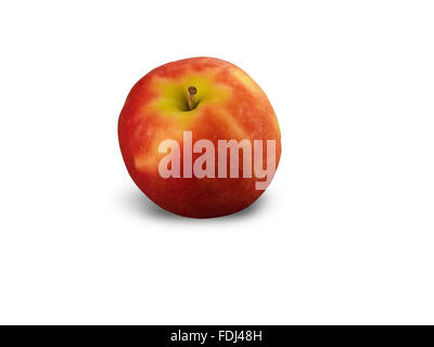 Rosa organico cripp mele isolato su bianco Foto Stock