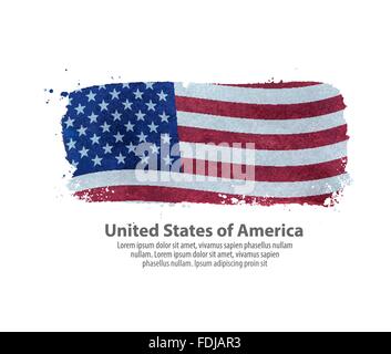 Bandiera degli STATI UNITI D'AMERICA. illustrazione vettoriale Illustrazione Vettoriale