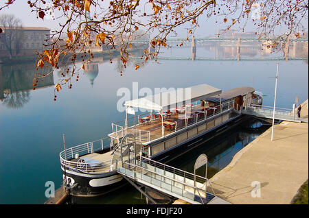 Pont Neuf oltre il fiume Garonne di Tolosa, Francia. Foto Stock