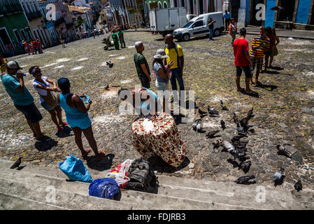 Largo Pelourinho, Salvador, Bahia, Brasile Foto Stock