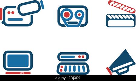 Icone del video Illustrazione Vettoriale