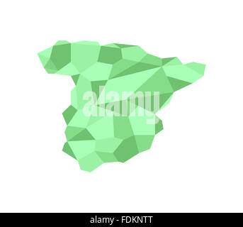 Spagna mappa in basso poli Foto Stock