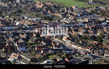 Vista aerea della città inglese Thame in Oxfordshire, Regno Unito Foto Stock