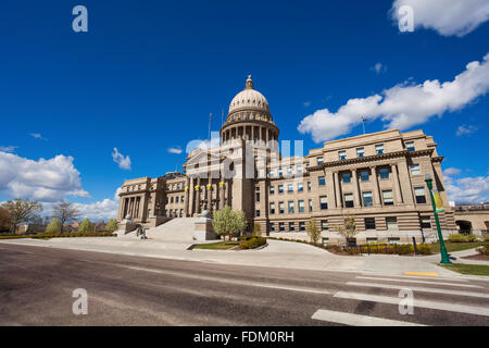 Capitol Building e la piazza a Boise, Idaho Foto Stock