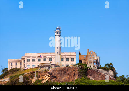 Alcatraz edificio amministrativo e la torre Foto Stock