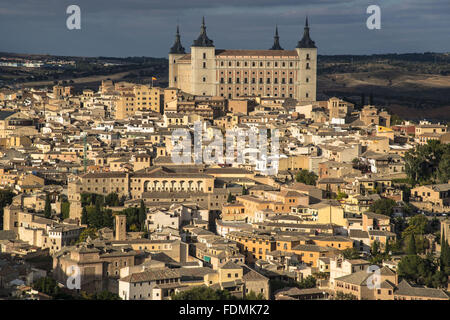 Vista panoramica della città - la regione di Castilla - La Mancha Foto Stock