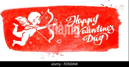 Felice il giorno di San Valentino. illustrazione vettoriale Illustrazione Vettoriale