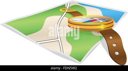 Mappa illustrazione vettoriale Illustrazione Vettoriale
