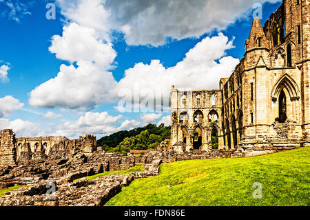 Rievaulx Abbey nel North Yorkshire Foto Stock