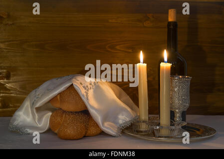 Shabbat Shalom - Tradizionale Sabato Ebraico rituale Foto Stock