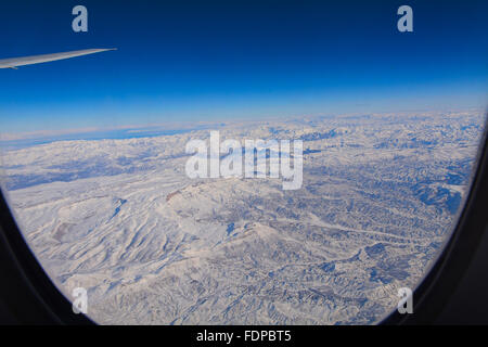 Vista aerea sull'Himalaya da alta quota Foto Stock