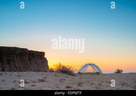 Campeggio al Font del punto in Anza-Borrego Desert State Park, California Foto Stock