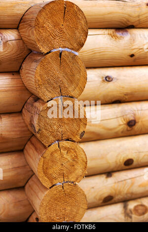 Fortino di legno dello sfondo. Messa a fuoco selettiva. Lo stile del paesaggio. Grande sfondo o texture. Foto Stock