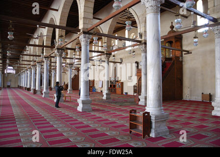 La prima moschea di Africa - La moschea di Amr ibn al Aas del Cairo in Egitto. Foto Stock