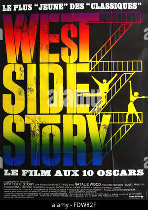 West Side Story - Francese poster del filmato Foto Stock