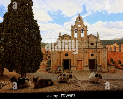 Creta, chiostro di arkadi, minster Foto Stock