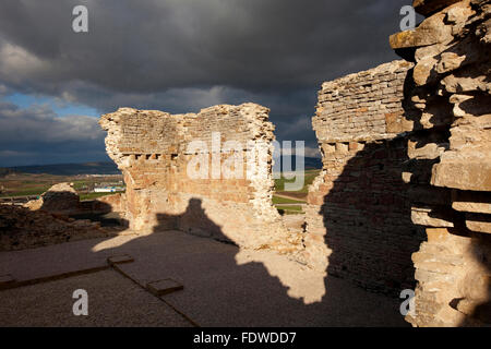Il castello di Tiebas, in Navarra. Spagna Foto Stock
