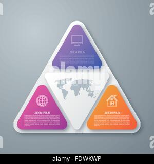 Strategia di passaggi in forma di triangolo Illustrazione Vettoriale
