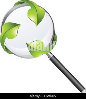 Vettore realistico lente di ingrandimento Illustrazione Vettoriale