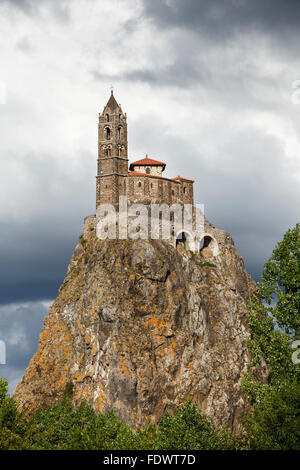 Saint Michel d'Aiguille Cappella, Le Puy-en-Velay, Haute Loire, Francia Foto Stock