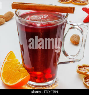 Vino Mulled (Glühwein, Glögg) Foto Stock