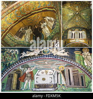 Ravenna, Italia. UNESCO - Sito Patrimonio dell'umanità. I mosaici della Basilica di San Vitale Foto Stock